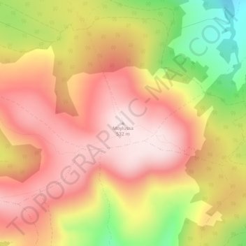 Topografische Karte Moylussa, Höhe, Relief