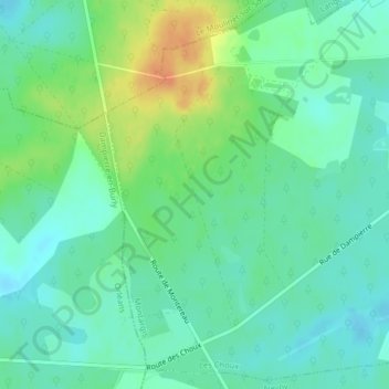 Topografische Karte La Jarriere, Höhe, Relief