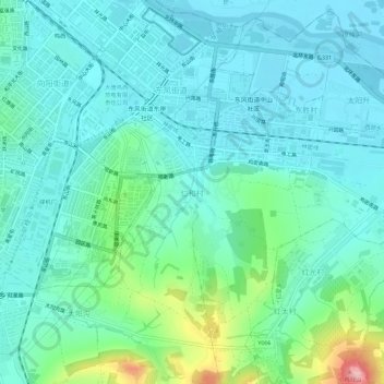 Topografische Karte 仁和村, Höhe, Relief