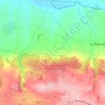 Topografische Karte La Guesnonnière, Höhe, Relief