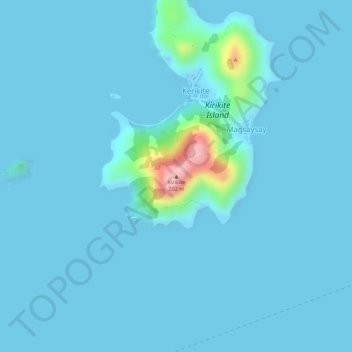 Topografische Karte Kirikite, Höhe, Relief