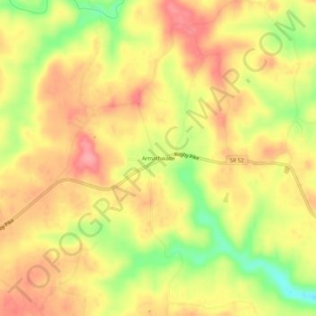 Topografische Karte Armathwaite, Höhe, Relief
