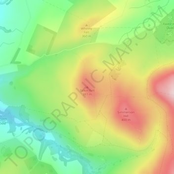 Topografische Karte Talkin Fell, Höhe, Relief