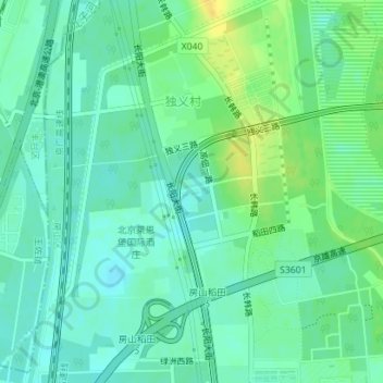 Topografische Karte 高佃一村, Höhe, Relief