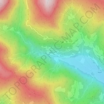 Topografische Karte Jauernig, Höhe, Relief