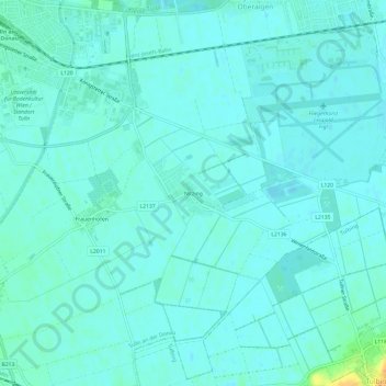 Topografische Karte Nitzing, Höhe, Relief