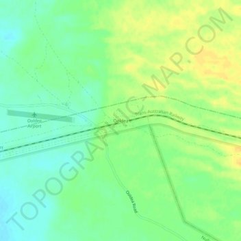 Topografische Karte Ooldea, Höhe, Relief
