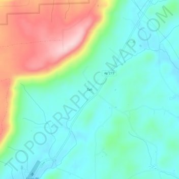 Topografische Karte Taft, Höhe, Relief