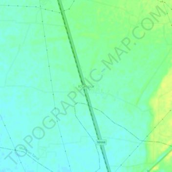 Topografische Karte Khanpur, Höhe, Relief