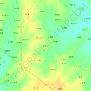 Topografische Karte 富家田, Höhe, Relief