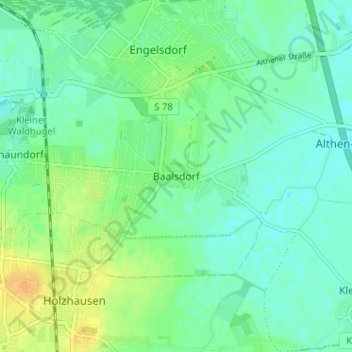 Topografische Karte Baalsdorf, Höhe, Relief
