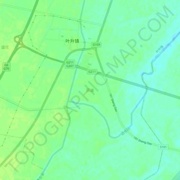 Topografische Karte 蒋滩, Höhe, Relief