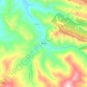 Topografische Karte Vadillos, Höhe, Relief