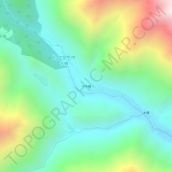 Topografische Karte 下子梅, Höhe, Relief