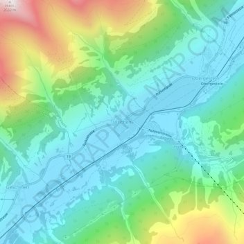 Topografische Karte Ulrichen, Höhe, Relief