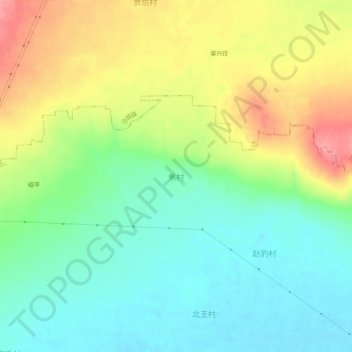 Topografische Karte 焦村, Höhe, Relief