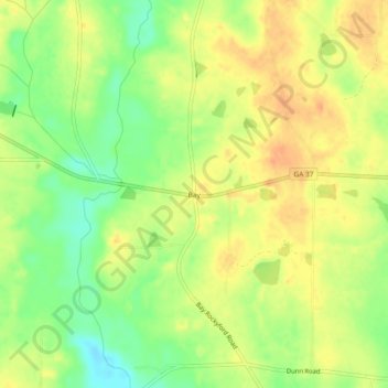 Topografische Karte Bay, Höhe, Relief