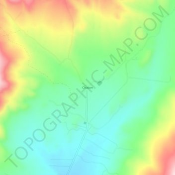 Topografische Karte Chacon, Höhe, Relief