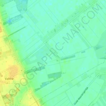 Topografische Karte Valtherblokken, Höhe, Relief