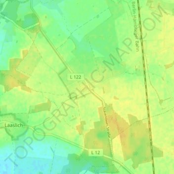 Topografische Karte Nebelin, Höhe, Relief