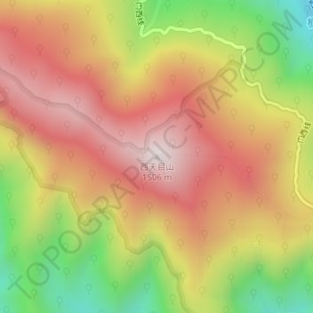 Topografische Karte 西天目山, Höhe, Relief