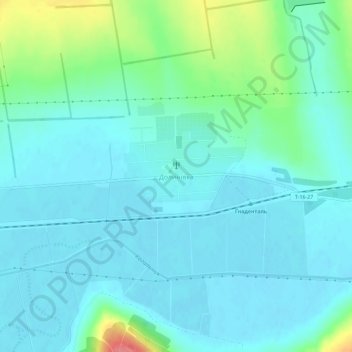 Topografische Karte Dolyniwka, Höhe, Relief