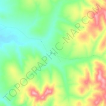 Topografische Karte 红山村, Höhe, Relief