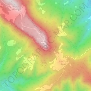Topografische Karte el Far, Höhe, Relief
