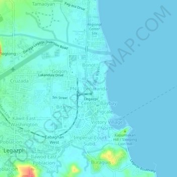 Topografische Karte PNR - Peñaranda, Höhe, Relief
