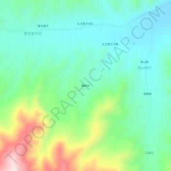 Topografische Karte 樱桃沟, Höhe, Relief