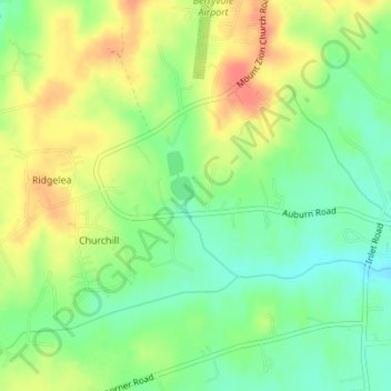 Topografische Karte Benzinger Dam, Höhe, Relief