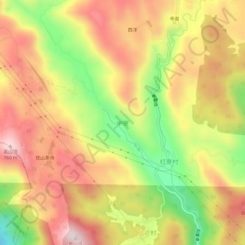 Topografische Karte 中寮, Höhe, Relief