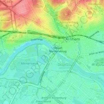 Topografische Karte Praets, Höhe, Relief