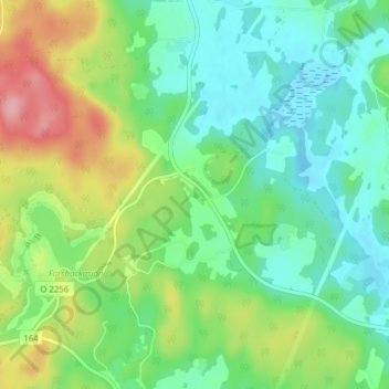 Topografische Karte Stommen, Höhe, Relief