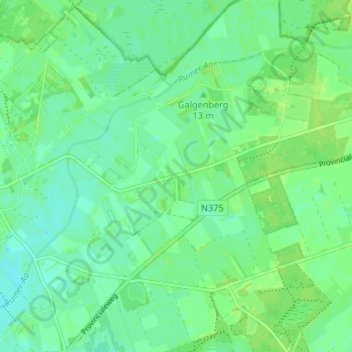 Topografische Karte Leeuwte, Höhe, Relief