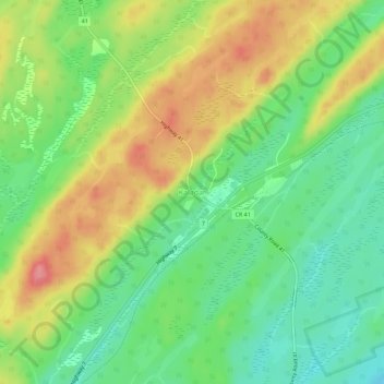 Topografische Karte Kaladar, Höhe, Relief