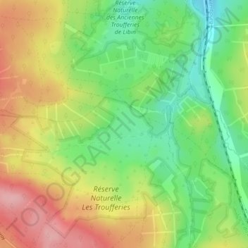 Topografische Karte Les Anches, Höhe, Relief