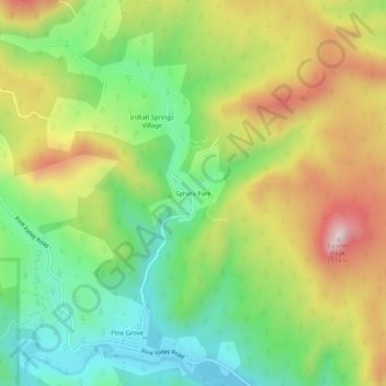 Topografische Karte Sphinx Park, Höhe, Relief