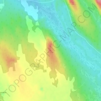 Topografische Karte Vardåsen, Höhe, Relief
