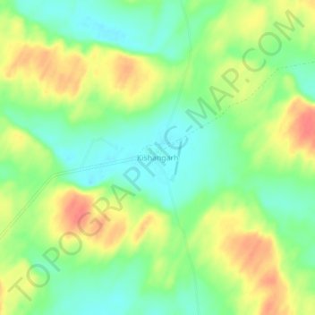 Topografische Karte Kishangarh, Höhe, Relief