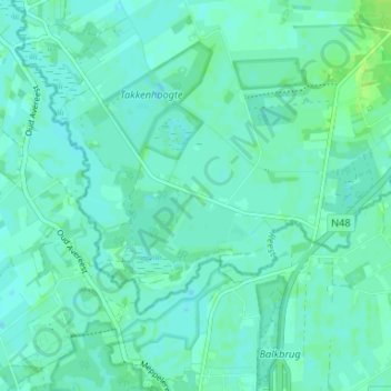 Topografische Karte Wildenberg, Höhe, Relief