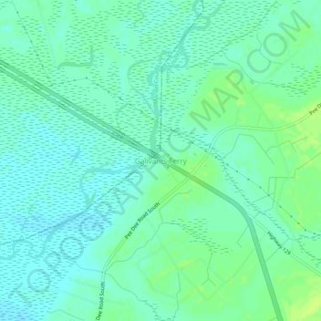Topografische Karte Galivants Ferry, Höhe, Relief
