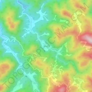 Topografische Karte 利山村, Höhe, Relief