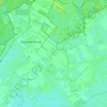 Topografische Karte Boterveen, Höhe, Relief
