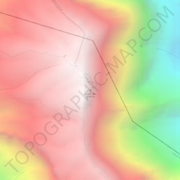 Topografische Karte Jabal ash Sham, Höhe, Relief
