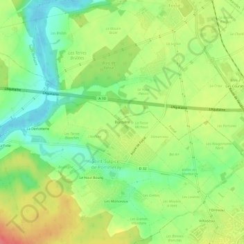 Topografische Karte Boissière, Höhe, Relief