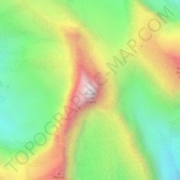 Topografische Karte Mount Cline, Höhe, Relief