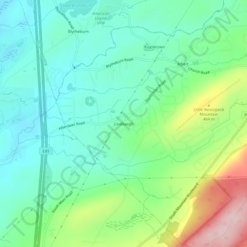 Topografische Karte Lindbergh, Höhe, Relief