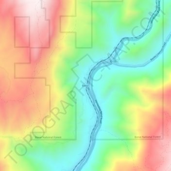 Topografische Karte Banks, Höhe, Relief