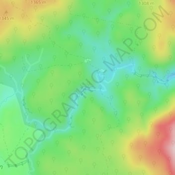 Topografische Karte Nichols Gorge, Höhe, Relief